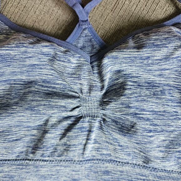 Athletic Essential Women's Blue Pink Racerback Athletic Sports Bra Size XL - Picture 3 of 7